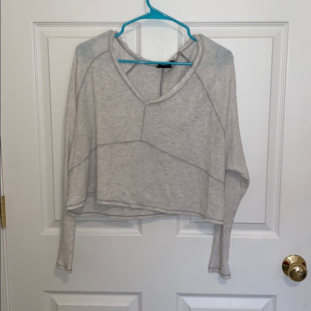 Urban outfitters long sleeve cropped top